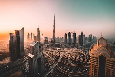 Dubai skyline background
