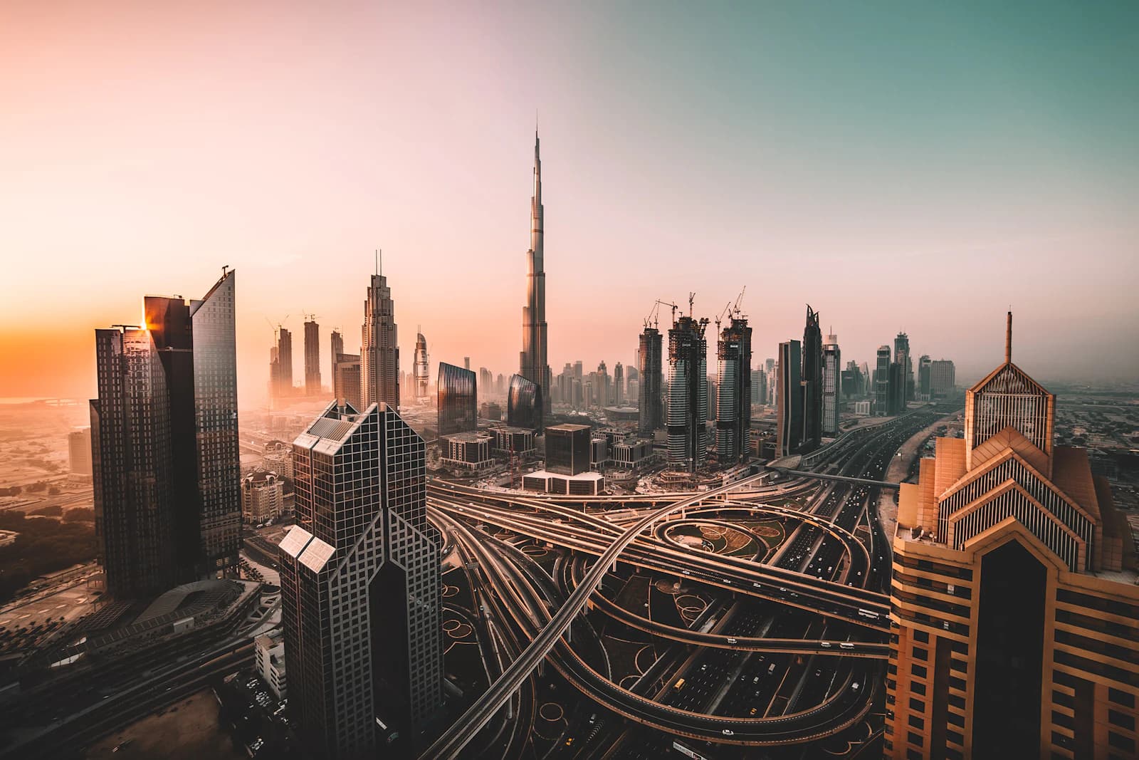 Dubai skyline background